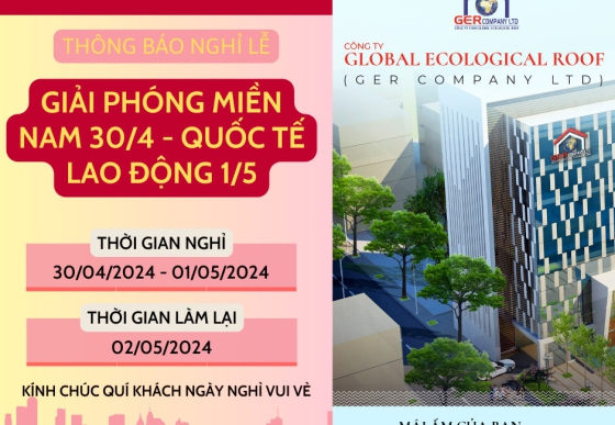 Thông báo nghỉ lễ 30/4 – 1/5